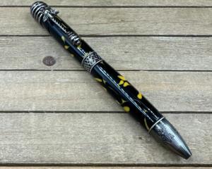 black and yellow honeybee inspired ballpoint pen 