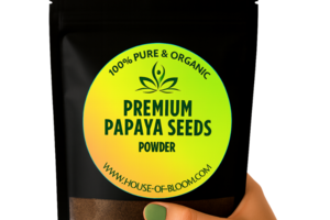 2LB Bulk Organic Papaya Seed Powder (Carica Papaya) in a clear resealable pouch.