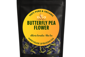 2LB Bulk Pack of Organic Blue Butterfly Pea Flowers (Clitoria Ternatea) with a FREE seeds packet