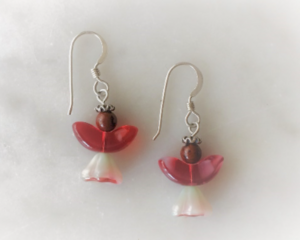 Little angel earrings ruby