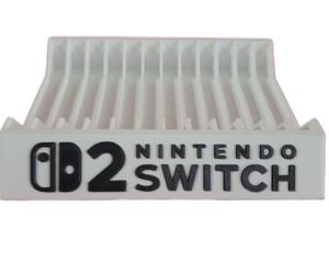 Nintendo Switch 2 Videogame Case Holder Organizer Display Holds 12 Games White Gift For Streamer Gameroom Holder Anti Glare Slip Textured