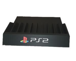 PlayStation 2 Videogame Sony DVD Display Organization Custom Premium Emblem SCPH-30001 Compatible Game Storage Gameroom Gamer Gift Textured