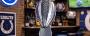 Indianapolis Colts Super Bowl Football Vince Trophy Fantasy Championship League Game Day NFL Shiny Silver Replica Vince Lombardi Mancave