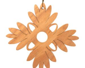 Handmade Wooden Victorian Style Christmas Tree Ornament