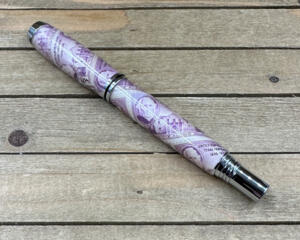 Resin cast vintage USPS postage stamps rollerball pen