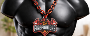 Savannah Fire Fighters Baseball Fan Rally Hype Chain Necklace Pendant 