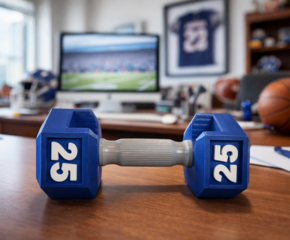 Dumbbell Fun Business Card Holder Carrier House Customizable Design Fitness Gym office decor gym fitness gift health wellness exercise