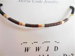 Mens Morse Code Bracelet WWJD - What Would Jesus Do