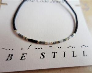 Morse Code Bracelet Be Still