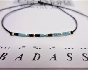 Badass Morse Code Bracelet, Friendship Bracelet