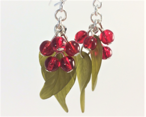 Holiday berry earrings