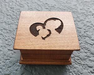 Mom and Daughter in a heart, engraved music box with your song choice, music box by Simplycoolgifts