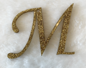 Gold letter ornament