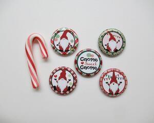 Christmas Gnome Refrigerator Magnets