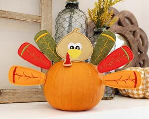 Thanksgiving Turkey Pumpkin Decorating Kit by Baby Whatnots