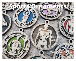 Football, soccer, baseball, wrestling, hockey, softball, track, lacrosse, tennis, golf, swimming, karate, martial arts, band, cheer, cheerleading, custom wooden ornament, personalized, Christmas Ornament