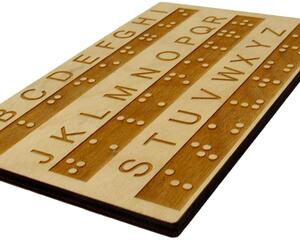 braille alphabet board with raised dots
