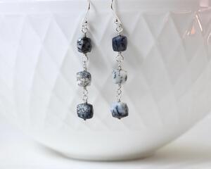 Dendritic Agate Drop Earrings