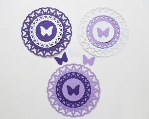 Die Cut and Embossed Butterly Doilies
