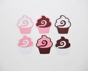 Die Cut Valentine Cupcakes with Shadows