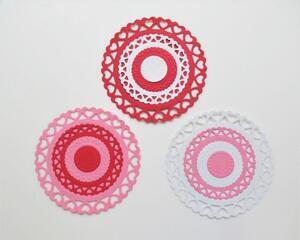Die Cut Doilies with Hearts