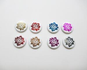 Rose Foil Magnets, Assorted Colors