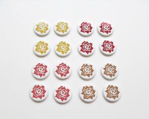 Rose Foil Magnets, Choice of Colors