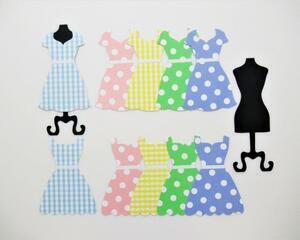 Gingham and Polka Dot Die Cut Dresses with Belts