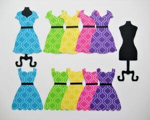 Lattice Design Die Cut Dresses with Belts