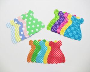 Little Girl Die Cut Dresses, Set of 15