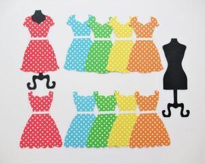 Polka Dot Die Cut Dresses with Belts