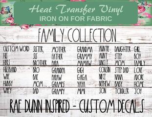 rae dunn family shirt decals