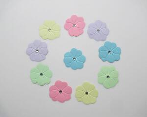 Scrapbook Die Cut Flowers, Soft Side Pastels