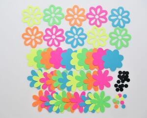 Die Cut Flowers in Bright Spring Colors
