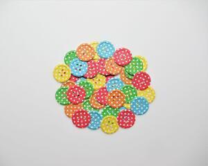 Scrapbook Die Cut and Embossed Buttons, Polka Dots