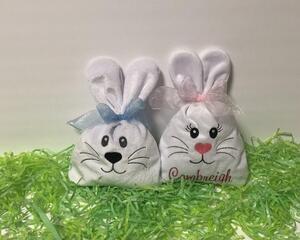 Embroidered Bunny Treat Bags