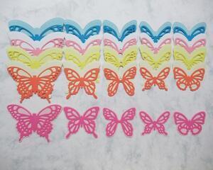 Scrapbook die cut butterflies, Wonderful Wings, assorted light colors