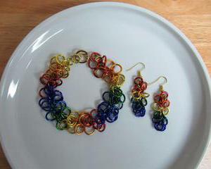 Chainmaille Shaggy Loops Bracelet and Earrings