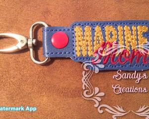 Marine Mom or Wife Key Fob