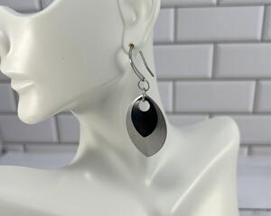 Black and Silver Earrings