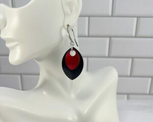 Red and Black Earrings