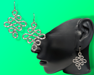 Small Celtic earrings textured