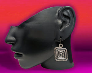 Square Spiral earrings by bendi's