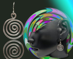 Small spiral Earrings smooth by Bendi's