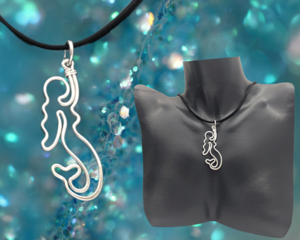 Mermaid necklace pendant by Bendi's