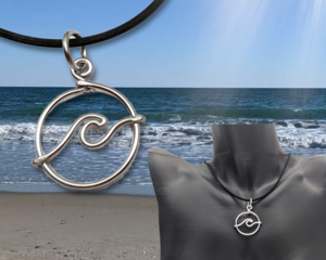 Wave necklace pendant by Bendi's