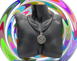 Large spiral textured pendant by Bendi's