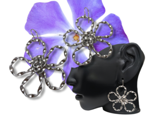 Big flower earrings by Bendi's