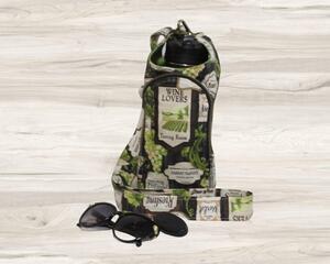 Wine label CrossBody Water Bottle holder Great Wine Festival bag
