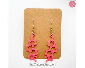 Estrogen Molecule Earrings Dangle Drop Style